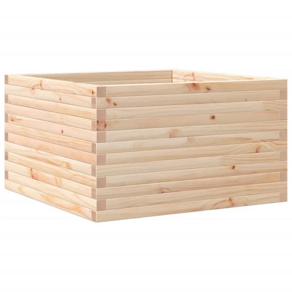 vidaXL Odlingslåda 80x80x45,5 cm massivt furuträ