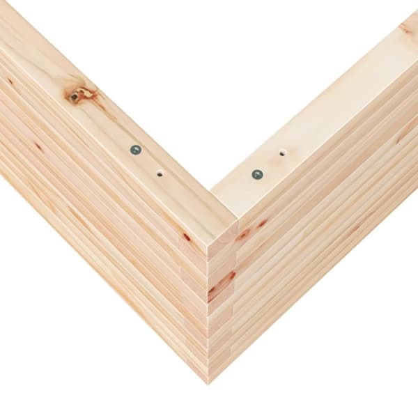 vidaXL Odlingslåda 80x80x45,5 cm massivt furuträ