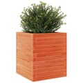 Miniatyrbilde 3 av 10: vidaXL Plantekasse voksbrun 40x40x46 cm heltre furu