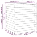 Miniatyrbilde 9 av 10: vidaXL Plantekasse voksbrun 40x40x46 cm heltre furu