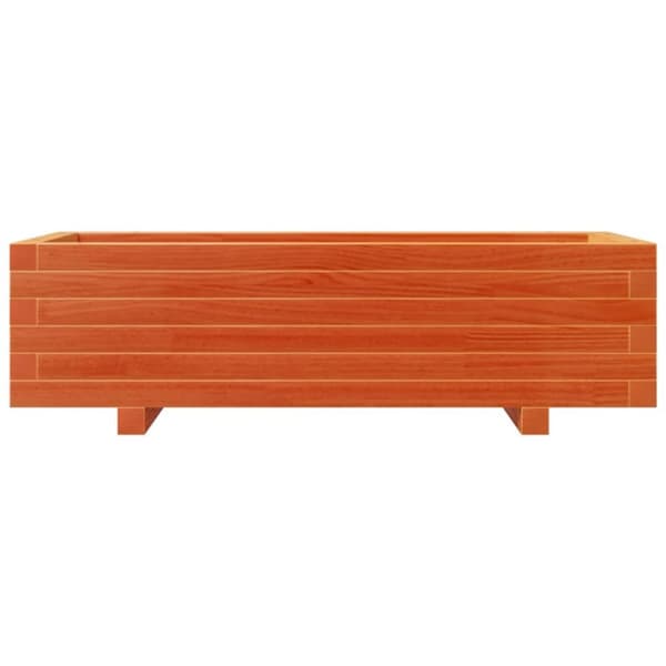 vidaXL Odlingslåda vaxbrun 90x40x26,5 cm massiv furu