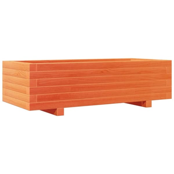 vidaXL Odlingslåda vaxbrun 90x40x26,5 cm massiv furu