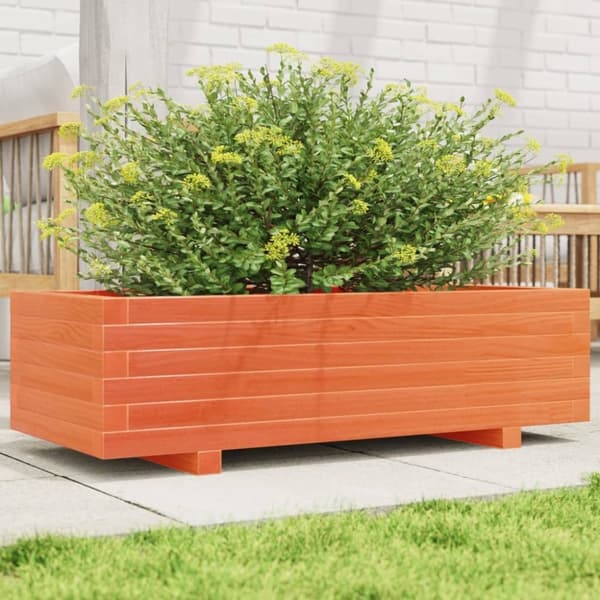 vidaXL Plantekasse voksbrun 90x40x49,5 cm heltre furu