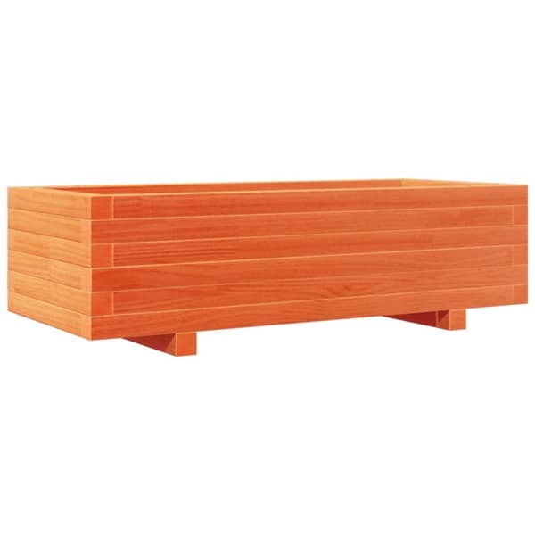 vidaXL Plantekasse voksbrun 90x40x49,5 cm heltre furu