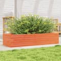 Miniatyrbillede 10 af 10: vidaXL plantekasse 110x40x23 cm massivt fyrretræ gyldenbrun