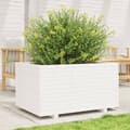 Miniatyrbilde 4 av 11: vidaXL Plantekasse hvit 90x60x49,5 cm heltre furu