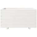 Miniatyrbilde 6 av 11: vidaXL Plantekasse hvit 90x60x49,5 cm heltre furu