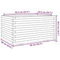 Miniatyrbilde 11 av 11: vidaXL Plantekasse hvit 90x60x49,5 cm heltre furu