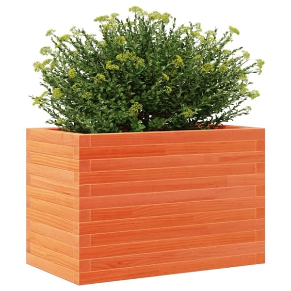 vidaXL plantekasse 70x40x46 cm massivt fyrretræ gyldenbrun