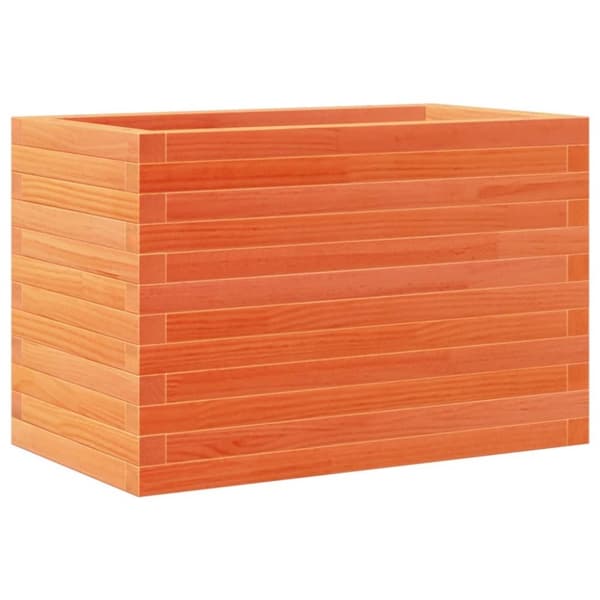 vidaXL plantekasse 70x40x46 cm massivt fyrretræ gyldenbrun