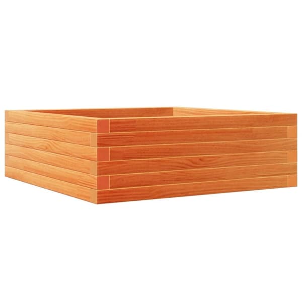 vidaXL plantekasse 70x70x23 cm massivt fyrretræ gyldenbrun