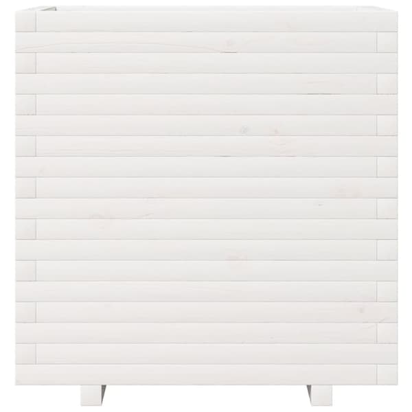 vidaXL plantekasse 70x40x72,5 cm massivt fyrretræ hvid