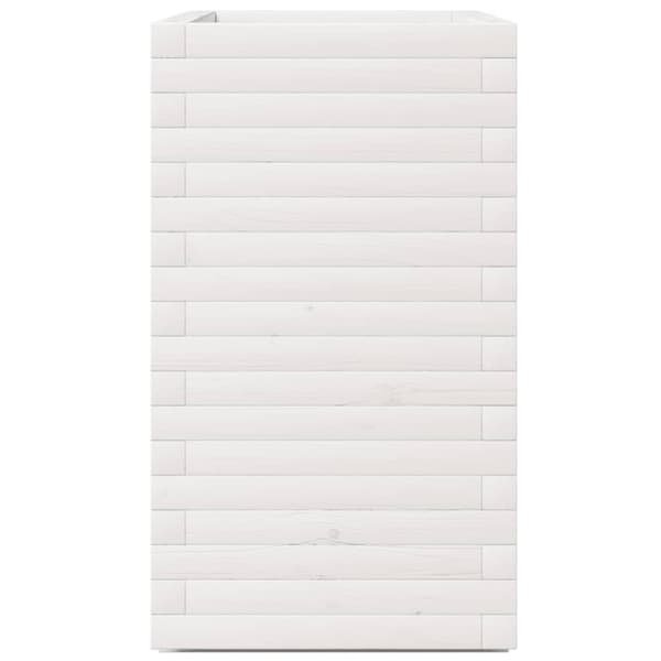 vidaXL plantekasse 70x40x72,5 cm massivt fyrretræ hvid