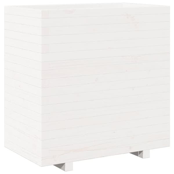 vidaXL plantekasse 70x40x72,5 cm massivt fyrretræ hvid