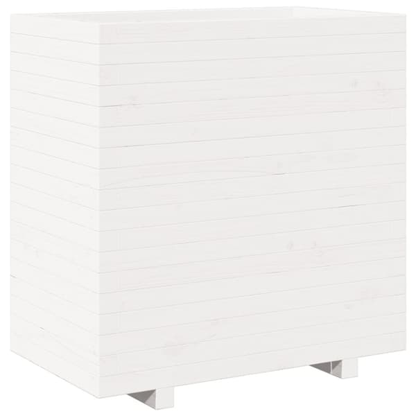 vidaXL plantekasse 70x40x72,5 cm massivt fyrretræ hvid