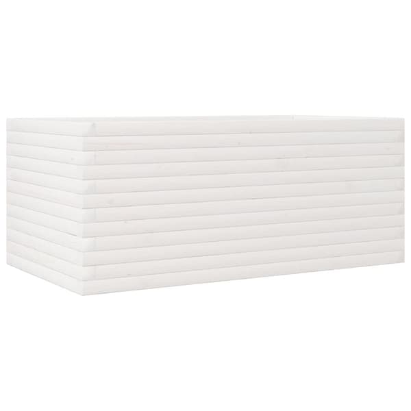 vidaXL Plantekasse hvit 110x60x46 cm heltre furu