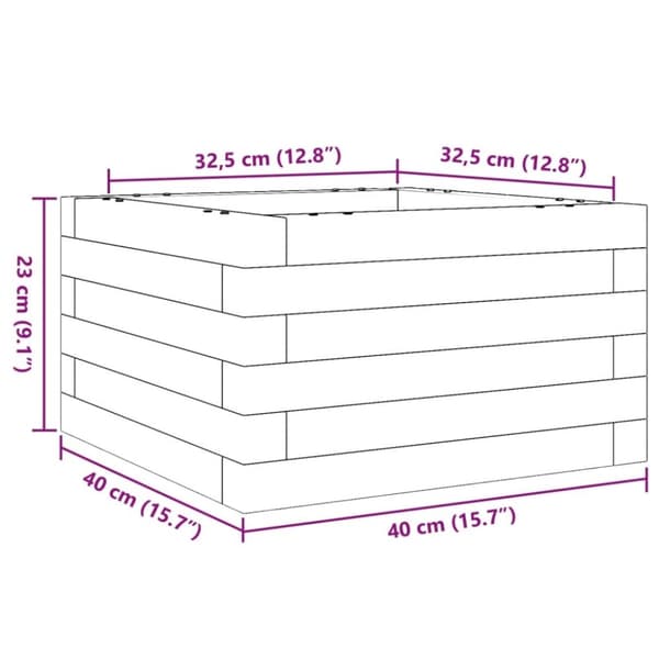 vidaXL Plantekasse 40x40x23 cm heltre douglasgran