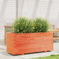 Miniatyrbilde 4 av 11: vidaXL Plantekasse voksbrun 110x40x49,5 cm heltre furu
