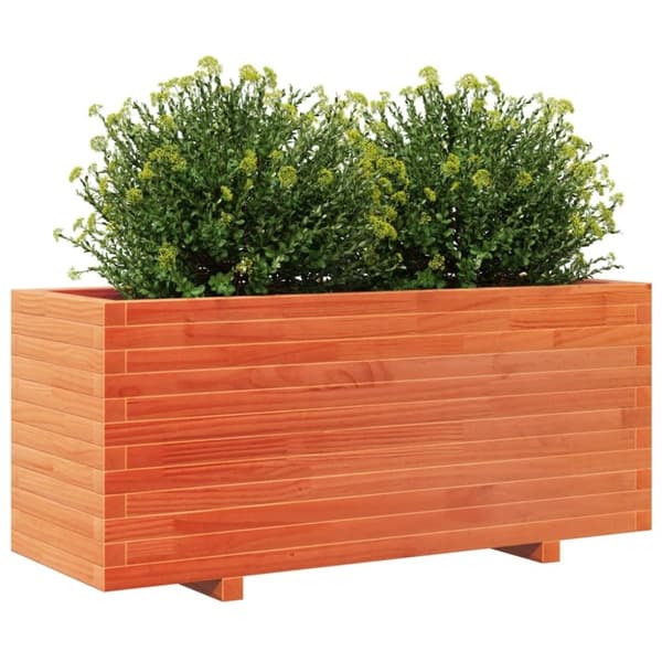 vidaXL Plantekasse voksbrun 110x40x49,5 cm heltre furu