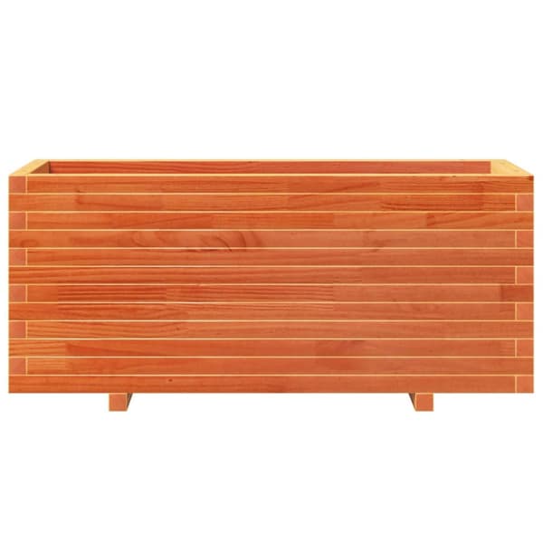 vidaXL Plantekasse voksbrun 110x40x49,5 cm heltre furu