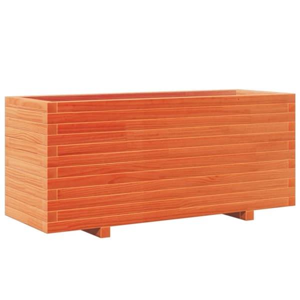 vidaXL Plantekasse voksbrun 110x40x49,5 cm heltre furu
