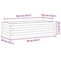 Miniatyrbilde 9 av 10: vidaXL Plantekasse 90x40x23 cm heltre douglasgran