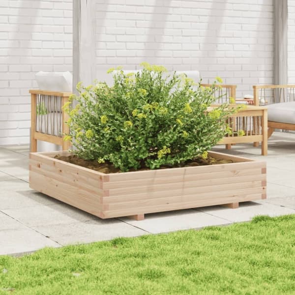 vidaXL Plantekasse 110x110x26,5 cm heltre furu