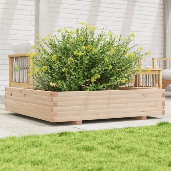 vidaXL Plantekasse 110x110x26,5 cm heltre furu