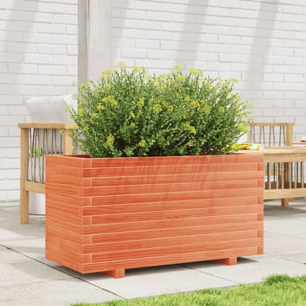 vidaXL Plantekasse voksbrun 90x40x49,5 cm heltre furu