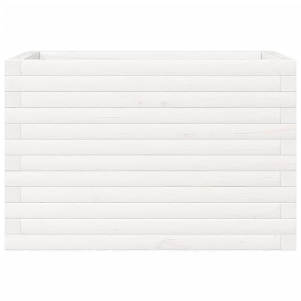 vidaXL Plantekasse hvit 70x40x45,5 cm heltre furu