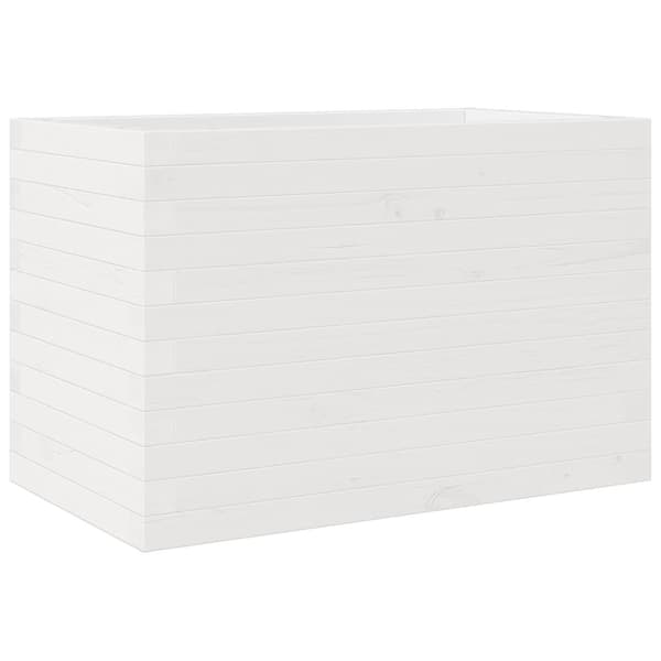 vidaXL Plantekasse hvit 70x40x45,5 cm heltre furu
