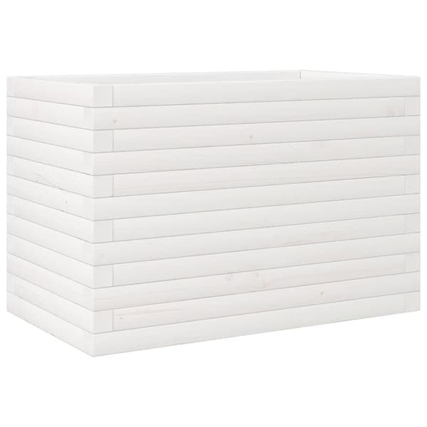 vidaXL Plantekasse hvit 70x40x45,5 cm heltre furu