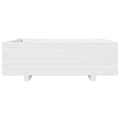 Miniatyrbilde 4 av 10: vidaXL Plantekasse hvit 80x80x26,5 cm heltre furu
