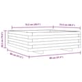 Miniatyrbilde 9 av 10: vidaXL Plantekasse hvit 80x80x26,5 cm heltre furu