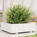 Miniatyrbilde 10 av 10: vidaXL Plantekasse hvit 80x80x26,5 cm heltre furu