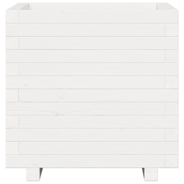 vidaXL Plantekasse hvit 50x50x49,5 cm heltre furu