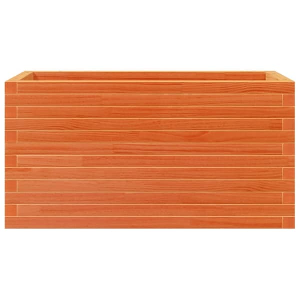 vidaXL plantekasse 90x40x45,5 cm massivt fyrretræ gyldenbrun
