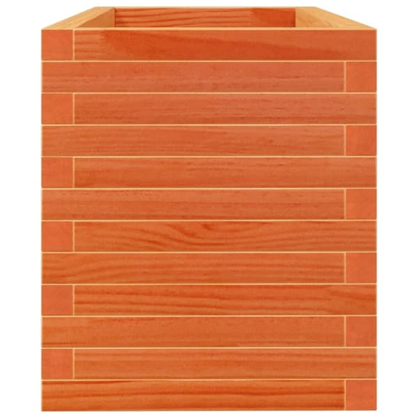 vidaXL plantekasse 90x40x45,5 cm massivt fyrretræ gyldenbrun