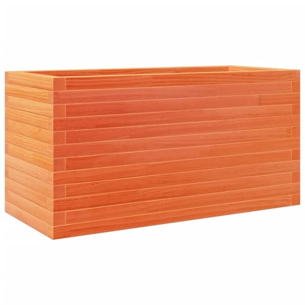 vidaXL plantekasse 90x40x45,5 cm massivt fyrretræ gyldenbrun