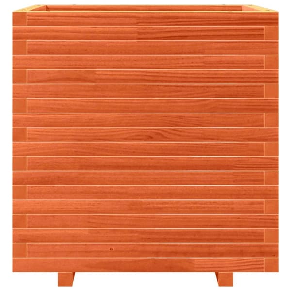 vidaXL plantekasse 70x70x72 cm massivt fyrretræ gyldenbrun