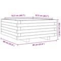 Pikkukuva 9 / 10: vidaXL Kukkalaatikko 60x60x26,5 cm kyllästetty mänty