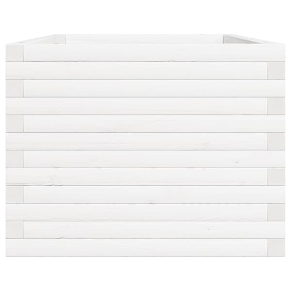 vidaXL plantekasse 90x60x46 cm massivt fyrretræ hvid