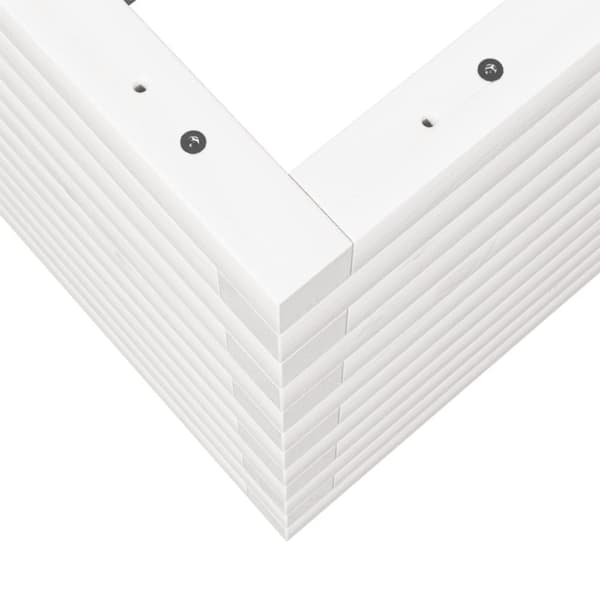 vidaXL plantekasse 90x60x46 cm massivt fyrretræ hvid
