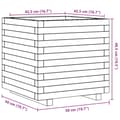 Miniatyrbillede 9 af 10: vidaXL plantekasse 50x50x49,5 cm massivt fyrretræ hvid