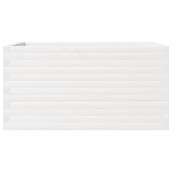 vidaXL Plantekasse hvit 90x60x46 cm heltre furu