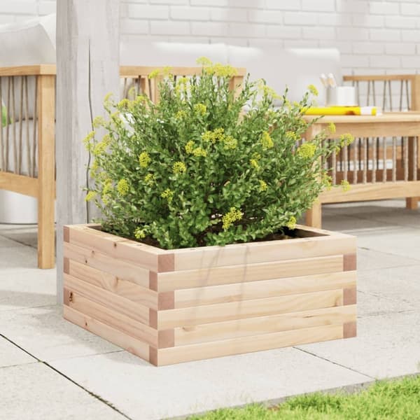 vidaXL Hageplantekasse 50x50x23 cm heltre furu