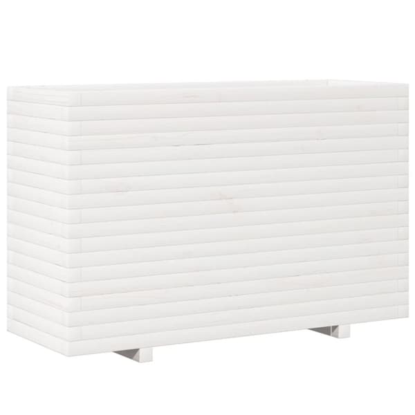 vidaXL plantekasse 110x40x72,5 cm massivt fyrretræ hvid