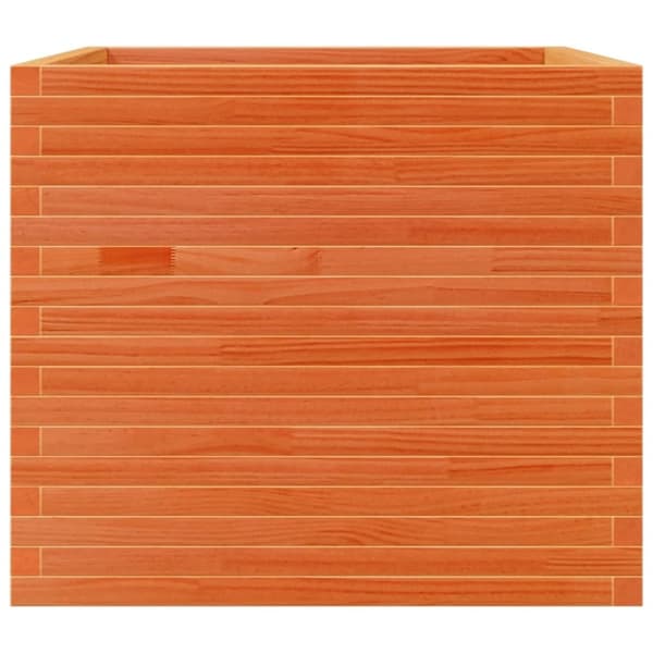 vidaXL plantekasse 80x80x68,5 cm massivt fyrretræ gyldenbrun