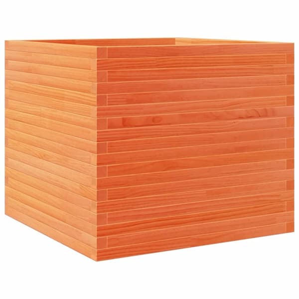 vidaXL plantekasse 80x80x68,5 cm massivt fyrretræ gyldenbrun