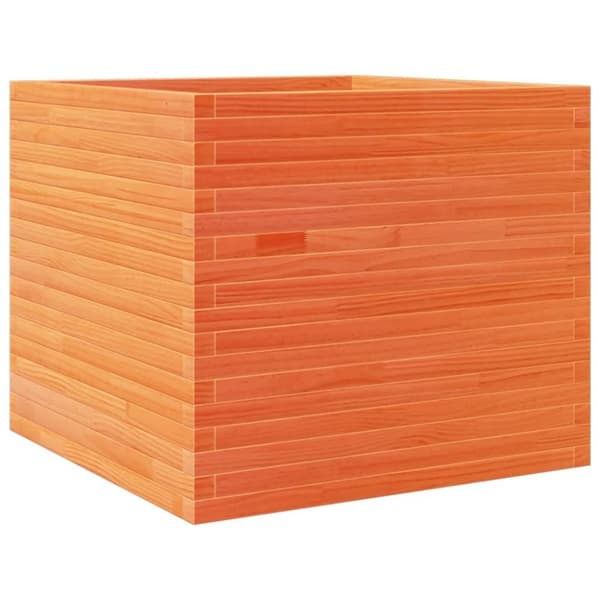 vidaXL plantekasse 80x80x68,5 cm massivt fyrretræ gyldenbrun